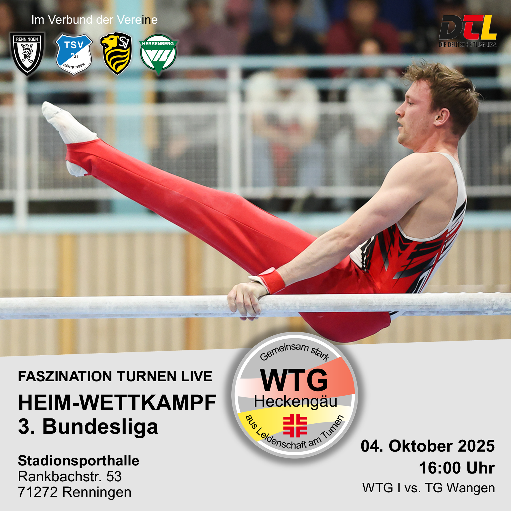 BUNDESLIGA-VORSCHAU: Heim-Wettkampf am 04.10. um 16:00 Uhr – FASZINATION TURNEN LIVE